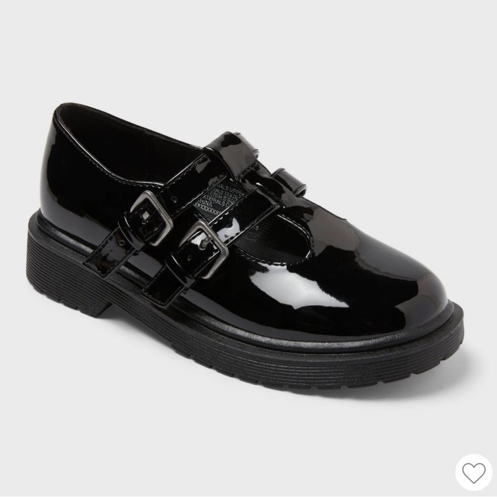 Cat & Jack kids Black Dress Shoes Size 2
